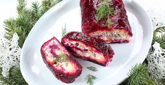 Селедка под шубой рулетом