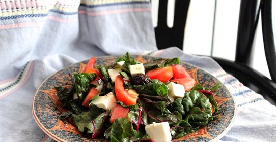 Греческий салат с арбузом