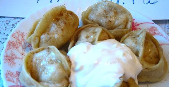 Постные манты с тыквой