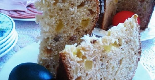 Пасхальный кулич с вяленой дыней
