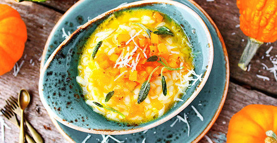 Тыквенное ризотто с шалфеем