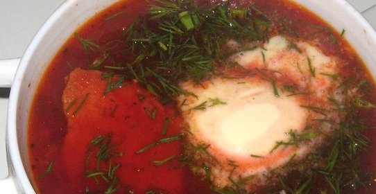 Вкусный борщ со свининой