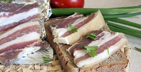 Грудинка соленая по-домашнему