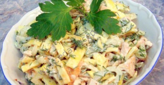 Салат с омлетом