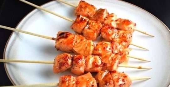 Шашлык из семги в духовке