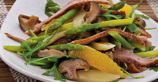 Салат с запеченной уткой и апельсинами
