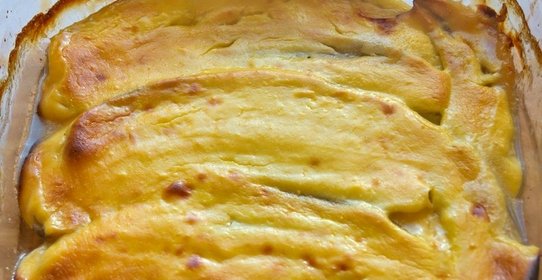 Бананы, запеченные с творогом