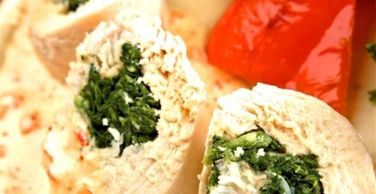 Куриный рулет с крабом