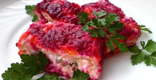 Селедка под шубой в рулете