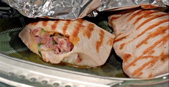 Шницель с сыром и ветчиной