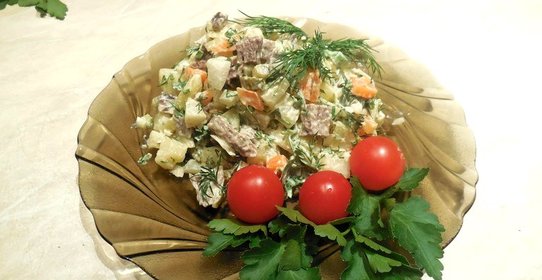 Салат с говядиной