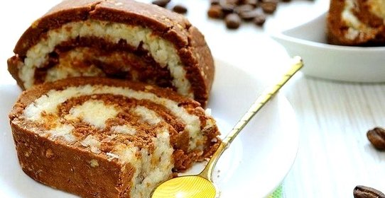 Рулет с кокосовой начинкой без выпекания
