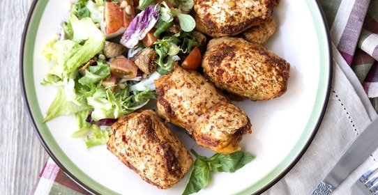 Рулеты из индейки с сыром и грибами в мультиварке