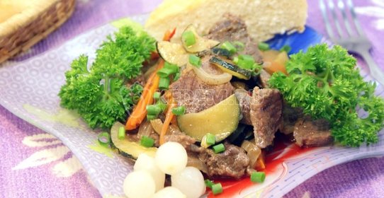 Ромштекс с грибами