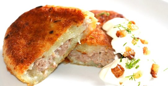 Деруны с мясом