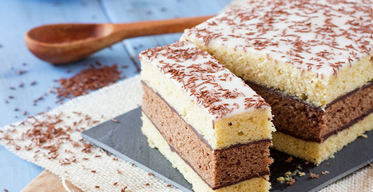 Ванильно-шоколадный пирог в глазури