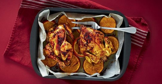 Самый сочный запеченный цыпленок в гранатовой глазури