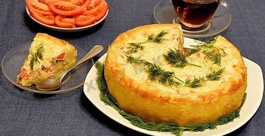 Картофельный пирог с сельдью