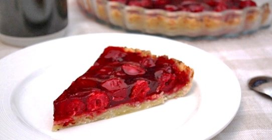 Вишневый пирог из творожного теста