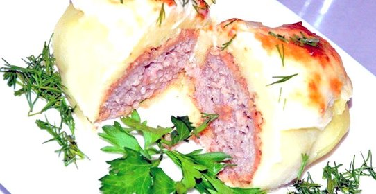Котлеты в картофеле под сырной шапкой