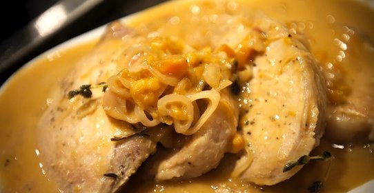 Мясо в абрикосовом соусе