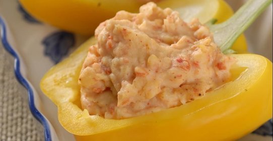 Картофельное пюре с перцами и чесноком