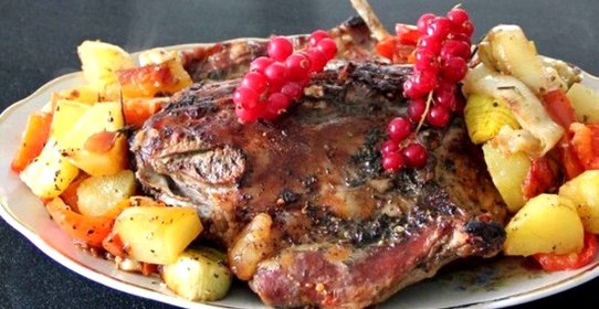 Баранина, жареная с овощами