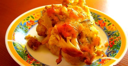 Цветная капуста с творогом