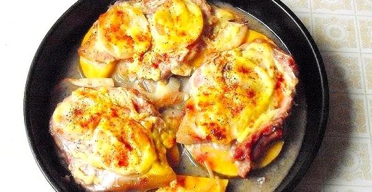 Запеченная свинина с тыквой