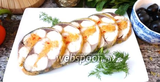 Рулет из скумбрии с желатином