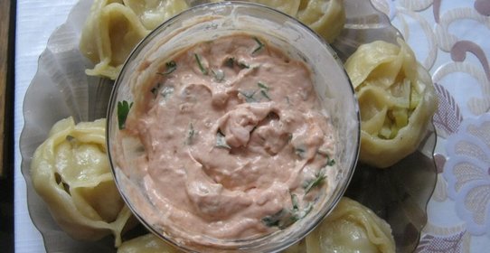 Манты с картошкой и салом