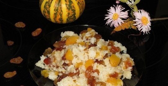 Плов с тыквой и изюмом