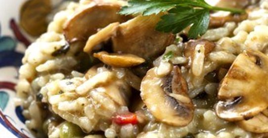 Грибной плов с каштанами и шалфеем