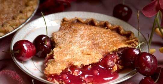 Постный вишневый пирог