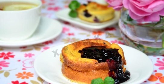 Творожное суфле с черникой