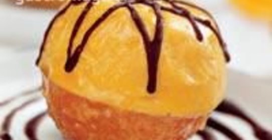 Карамелизированные апельсины с сорбетом