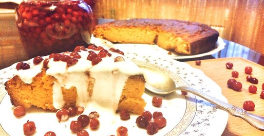 Осенний пирог из нутовой муки