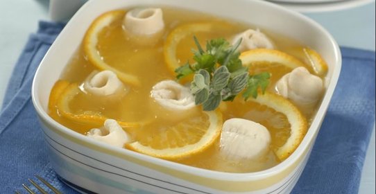 Филе камбалы в апельсиновом желе