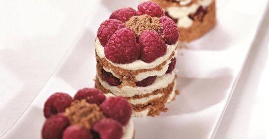 Пирожные с малиной