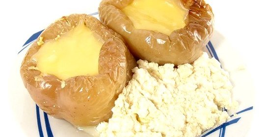 Перец сладкий, фаршированный творогом и брынзой