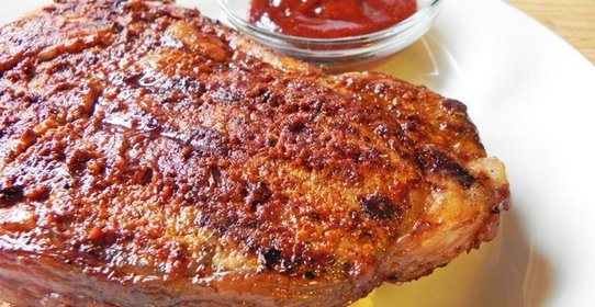 Стейк с дижонской горчицей и специями