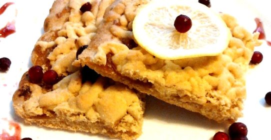 Тертый пирог с лимонной цедрой