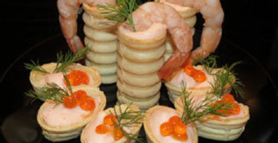 Тарталетки с муссом из крабового мяса