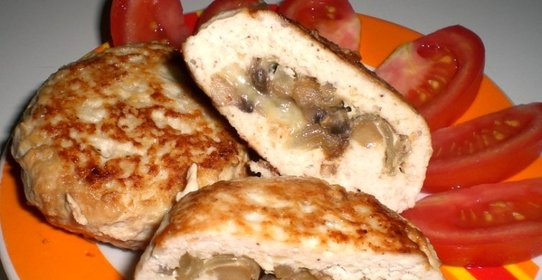 Биточки с грибами
