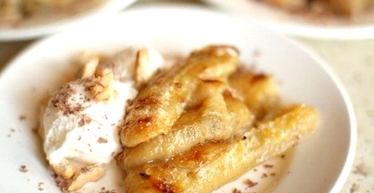 Десерт из запеченных бананов