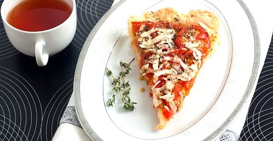 Тарт с помидорами черри