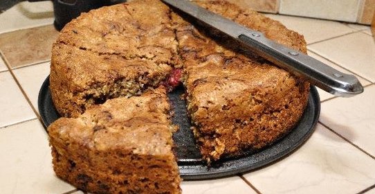 Овсяный пирог с вишней