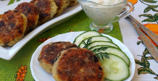 Картофельные котлеты с шампиньонами