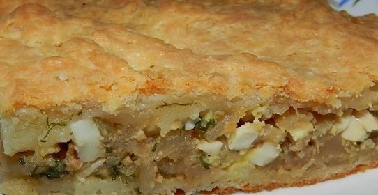 Пирог с капустой и яйцом в духовке