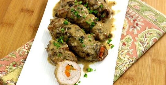 Свиные рулетики с начинкой